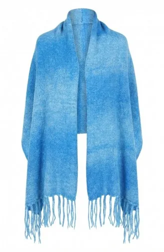 Strickwaren Gestrickter Schulterschal 2064-05 Blau 2064-05