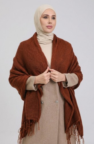 Tricot Epaule Tricoté Châle 2064-07 Marron 2064-07