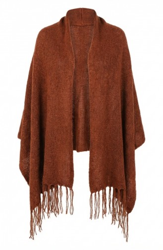Tricot Epaule Tricoté Châle 2064-07 Marron 2064-07