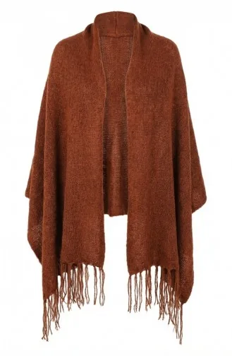 Tricot Epaule Tricoté Châle 2064-07 Marron 2064-07