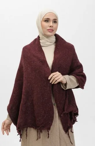 Tricot Epaule Tricoté Châle 2064-08 Prune 2064-08