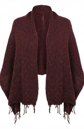 Triko Örme Omuz Şalı 2064-08 Mürdüm