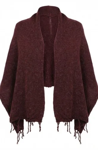 Tricot Epaule Tricoté Châle 2064-08 Prune 2064-08