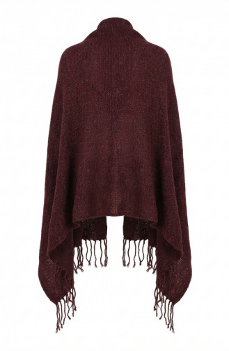 Triko Örme Omuz Şalı 2064-08 Mürdüm