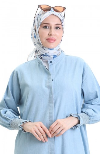 بدلة من قطعتين من قماش التنسل 260625-01 أزرق فاتح 260625-01