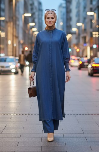 Tencel Stof Tweedelig Pak 260625-03 Marineblauw 260625-03