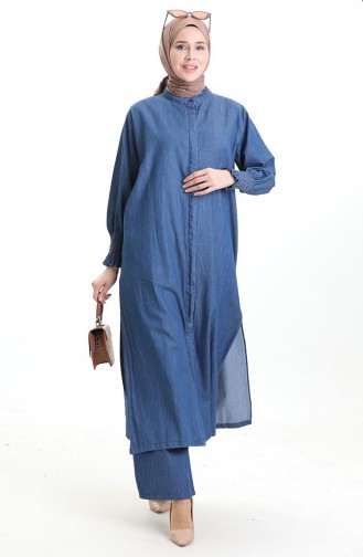 Tencel Stof Tweedelig Pak 260625-03 Marineblauw 260625-03