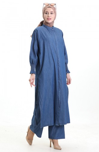 Tencel Stof Tweedelig Pak 260625-03 Marineblauw 260625-03