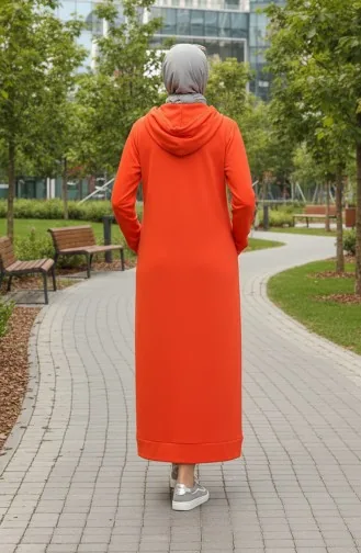 فستان رياضي خيطان بقبعة 0190-02 برتقالي 0190-02