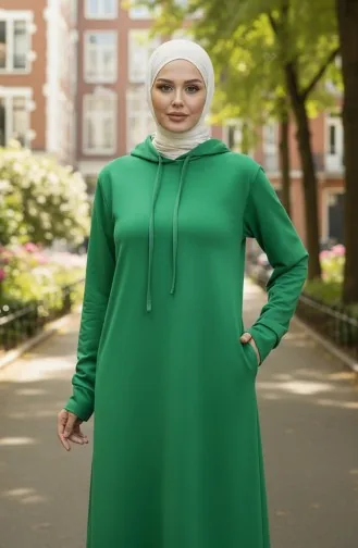 فستان رياضي خيطان بقبعة 0190-03 أخضر 0190-03