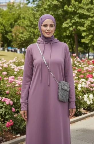 Tweedraads Sportjurk Met Capuchon 0190-05 Lila 0190-05