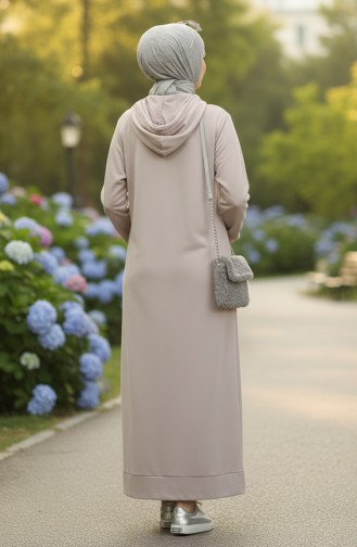 İki İplik Kapüşonlu Spor Elbise 0190-13 Taş 0190-13