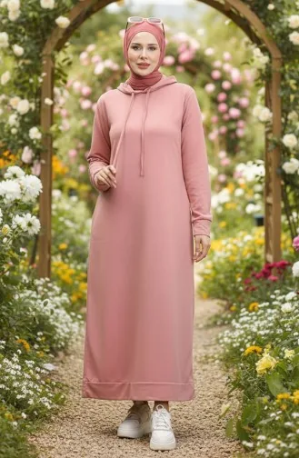 Robe Sport A Capuche Deux Fils 0190-16 Rose Poudré 0190-16