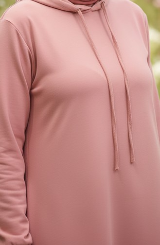 Two Thread Hooded Sports Dress 0190-16 Dusty Rose 0190-16