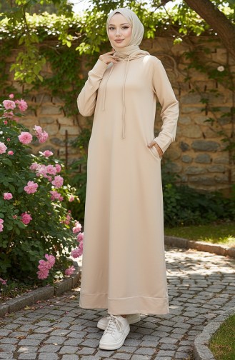 Sportjurk Met Capuchon En Dubbele Garens 0190-26 Lichtbeige 0190-26