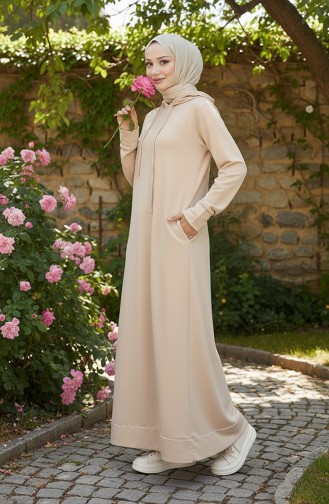 Sportjurk Met Capuchon En Dubbele Garens 0190-26 Lichtbeige 0190-26