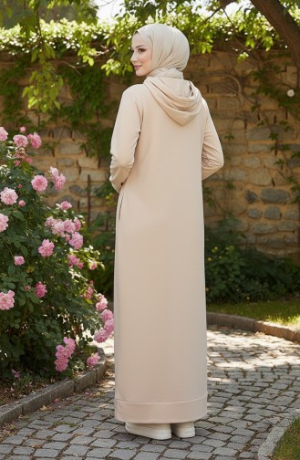 Sportjurk Met Capuchon En Dubbele Garens 0190-26 Lichtbeige 0190-26