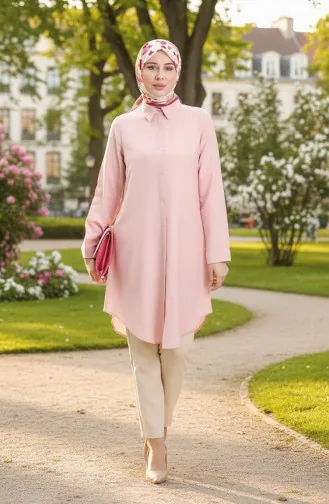 Viscose Tuniek Met Knoopjes 6116-01 Poeder 6116-01