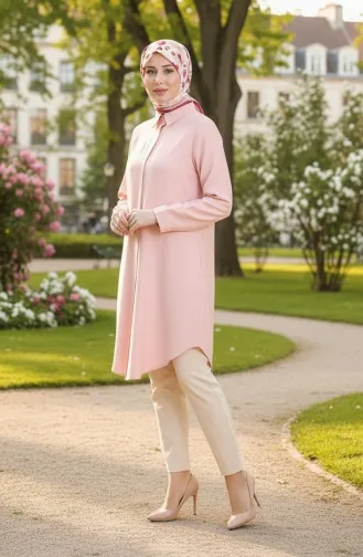 Viscose Tuniek Met Knoopjes 6116-01 Poeder 6116-01