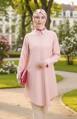 Viscose Tuniek Met Knoopjes 6116-01 Poeder 6116-01