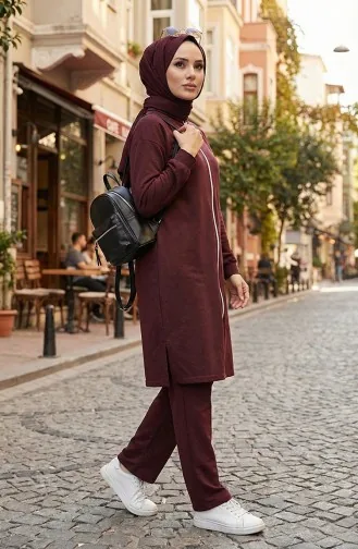 Survêtement A Fermeture 3044-02 Prune 3044-02