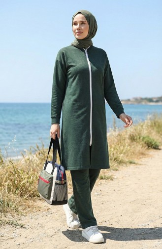 Trainingspak Met Ritssluiting 3044-04 Nefti Groen 3044-04