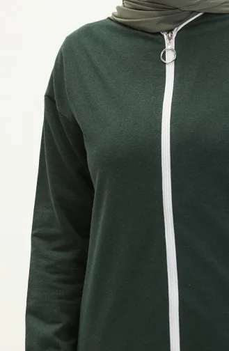 Fermuarlı Eşofman Takım 3044-04 Nefti Yeşil