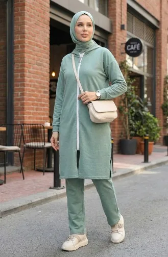 Trainingsanzug Mit Reißverschluss 3044-05 Grün 3044-05