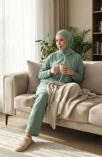 Trainingsanzug Mit Reißverschluss 3044-05 Grün 3044-05