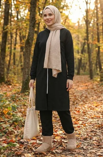 Trainingsanzug Mit Reißverschluss 3044-06 Schwarz 3044-06