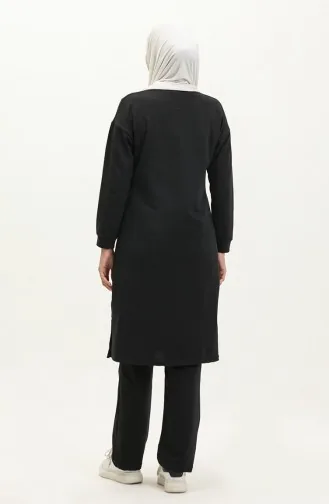 Trainingsanzug Mit Reißverschluss 3044-06 Schwarz 3044-06