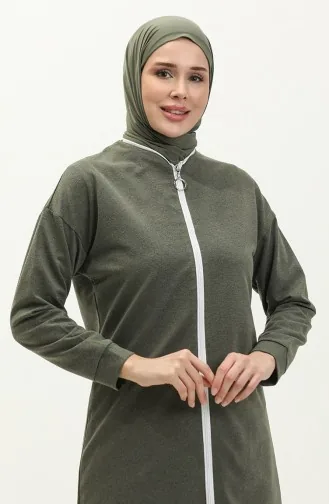 Zippered Tracksuit Set 3044-09 Khaki 3044-09