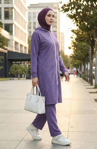 Survêtement A Fermeture 3044-10 Lilas Foncé 3044-10