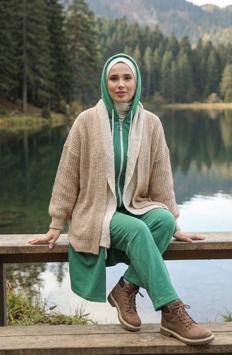 Trainingsanzug Mit Reißverschluss 3044-13 Grün 3044-13