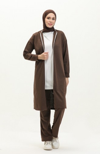 طقم رياضي بقبعة 3044-14 بني 3044-14