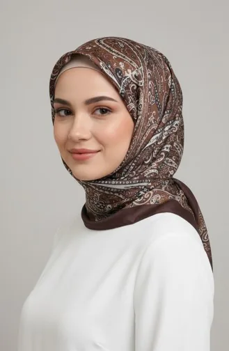 Etnik Desen Janjan Şal 70306-13 Kahverengi