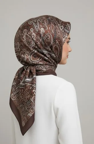 Etnik Desen Janjan Şal 70306-13 Kahverengi