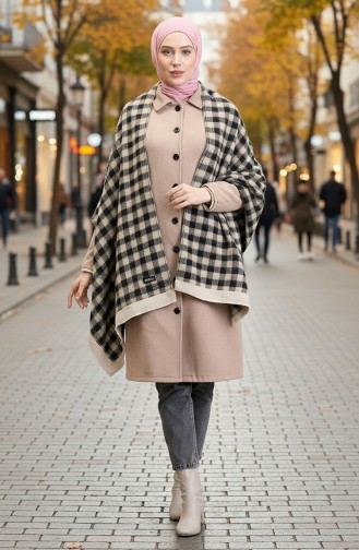 Omuz Şal 1072-01 Siyah Haki