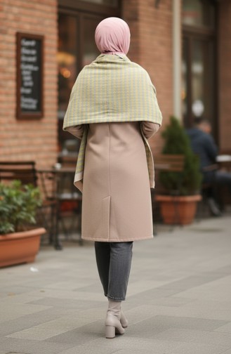 Schulterschal 1074-01 Senf-Mandelgrün 1074-01