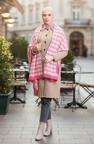 شال كتف 1075-01 وردي 1075-01