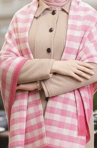 شال كتف 1075-01 وردي 1075-01