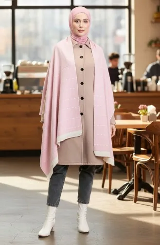 Schoudersjaal 1078-01 Poeder 1078-01