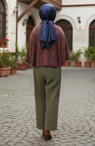 Omuz Şal 1081-01 Siyah Kırmızı