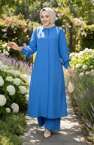 Ensemble Tunique Longue En Modal 0330-05 Indigo 0330-05