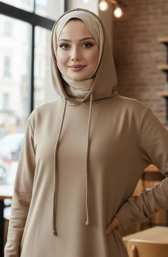 Two-Thread Hooded Sports Dress 0190-25 Soil 0190-25