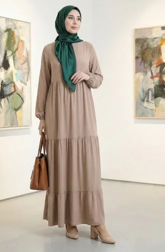 Lagenkleid Mit Stufenkragen 4107-17 Nerz 4107-17