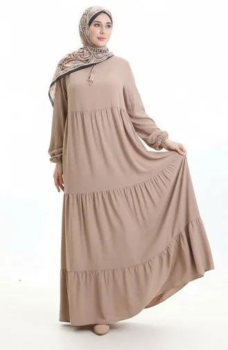 Lagenkleid Mit Stufenkragen 4107-17 Nerz 4107-17