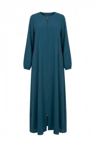 Aerobin Fabric Mevlana Ferace Mit Elastischen Ärmeln Und Reißverschluss 4140-05 Petrol 4140-05