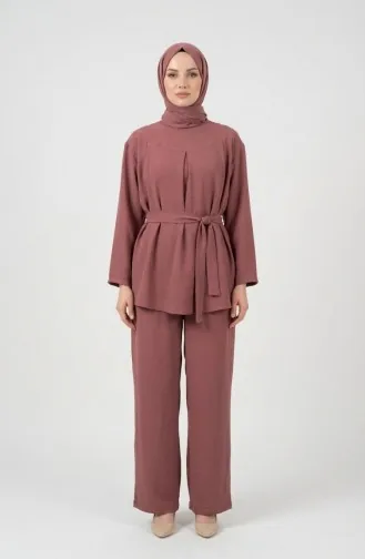 Tweedelige Set Van Tuniek En Broek Van Aerobin-stof 4141-01 Roze 4141-01