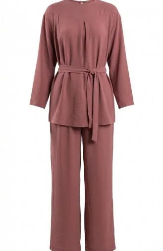 Tweedelige Set Van Tuniek En Broek Van Aerobin-stof 4141-01 Roze 4141-01